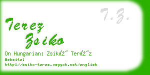 terez zsiko business card